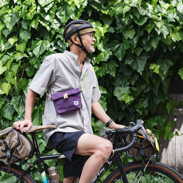 【VELO BAG COUNTRY】サコッシュ ショルダーバッグ パラフィンコットン 栃木レザー 日本製 No.5167