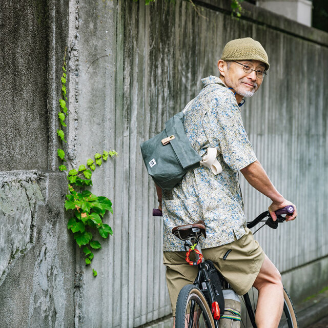 【VELO BAG MESSENGER】ショルダー メッセンジャー バッグ パラフィンコットン 栃木レザー 日本製 No.5168