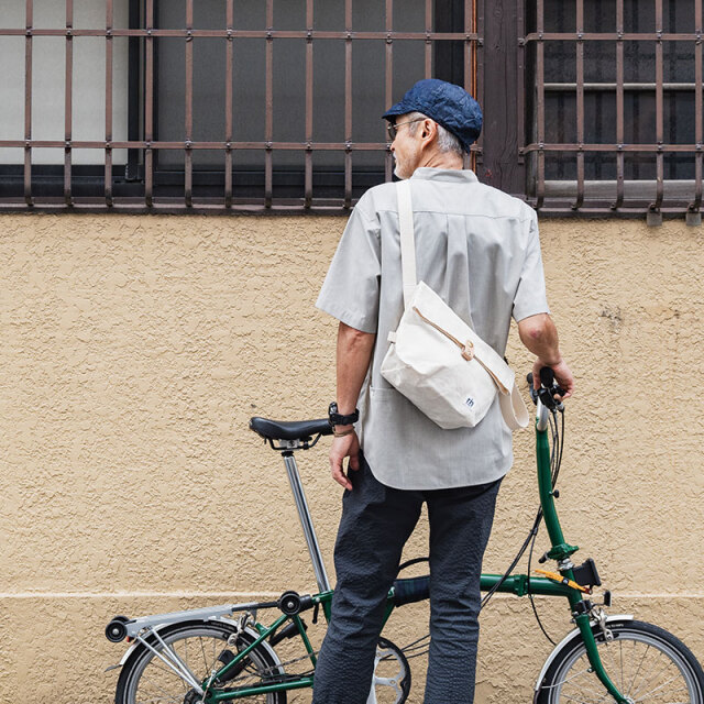 【VELO BAG MESSENGER】ショルダー メッセンジャー バッグ パラフィンコットン 栃木レザー 日本製 No.5168