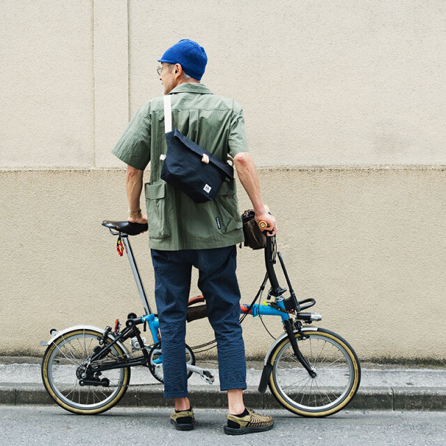 【VELO BAG MESSENGER】ショルダー メッセンジャー バッグ パラフィンコットン 栃木レザー 日本製 No.5168