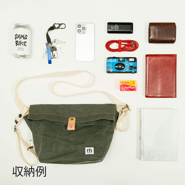 【VELO BAG MESSENGER】ショルダー メッセンジャー バッグ パラフィンコットン 栃木レザー 日本製 No.5168