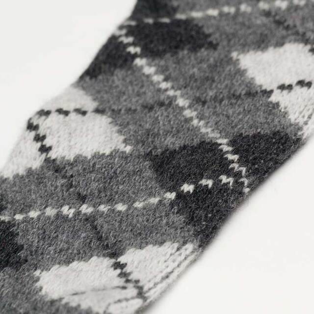 【HALISON ニッカホーズ】ラムウール 厚手 アーガイル 膝上丈 ソックス  日本製