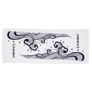 【Wave Towel】波柄 フェイスタオル しっかりした厚みの260匁 No.8051