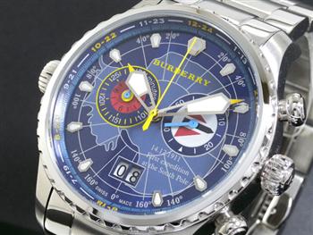 稼働 BURBERRY 腕時計 BU7504 南極点初到達記念 クロノグラフ BU7504  