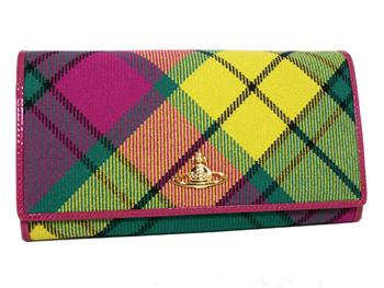 ヴィヴィアン ウエストウッド 長財布 1032VW-WINTER TARTAN-MAC MILLAN／FUXIA