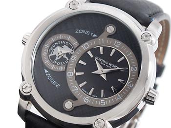 ハンティングワールド 腕時計 ダブルワールド HW011BKBK