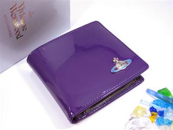 ヴィヴィアン ウエストウッド 二つ折り 短財布 730 PATENT VIOLA