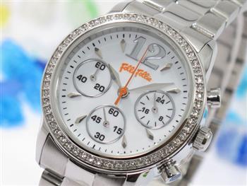 Folli Follieフォリフォリ 腕時計 クロノ ジルコニア WF0A026BCW