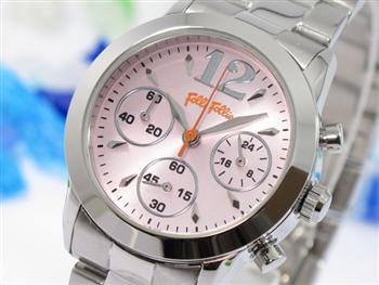 Folli Follieフォリフォリ 腕時計 クロノ ジルコニア WF0T026BCP