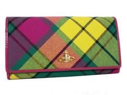 ヴィヴィアン ウエストウッド 長財布 1032VW-WINTER TARTAN-MAC MILLAN／FUXIA
