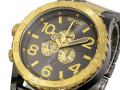 ニクソン NIXON 腕時計 51-30 CHRONO A083-595 GUNMETAL/GOLD