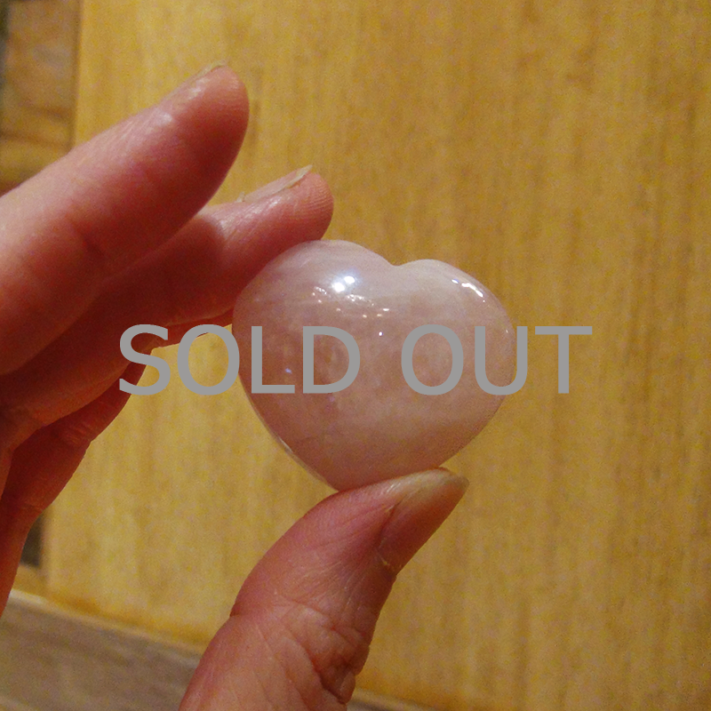 ローズクォーツハート型（量子波動転写加工）