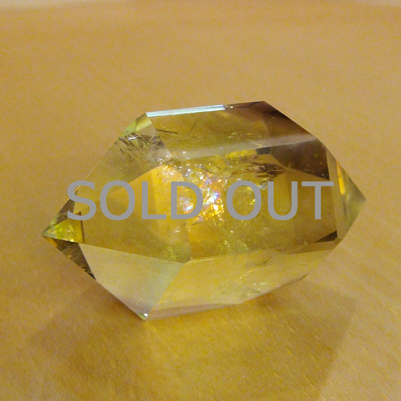 シトリン・ダブルポイント原石（量子波動転写加工）