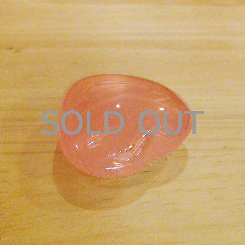 ローズクォーツハート型（量子波動転写加工）