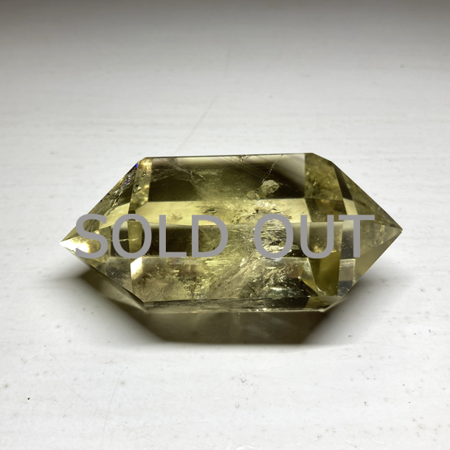 シトリン・ダブルポイント原石（量子波動転写加工）