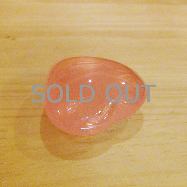 ローズクォーツハート型（量子波動転写加工）