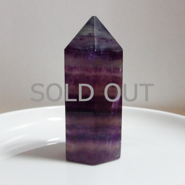 六角フローライト原石（量子波動転写加工）