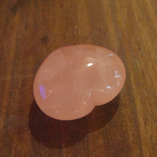 ローズクォーツハート型（量子波動転写加工）