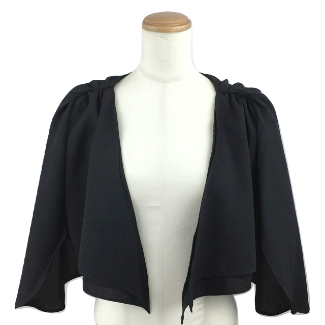 大人のケープ風ボレロ　黒　F