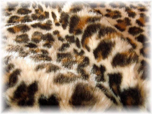 特注　オリジナル　ヒョウ柄フェイクファー布地　10ｍ　1本売り