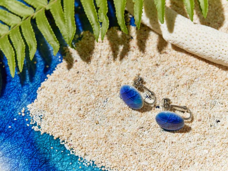 【石垣島 石垣焼窯元】イヤリング（固定）