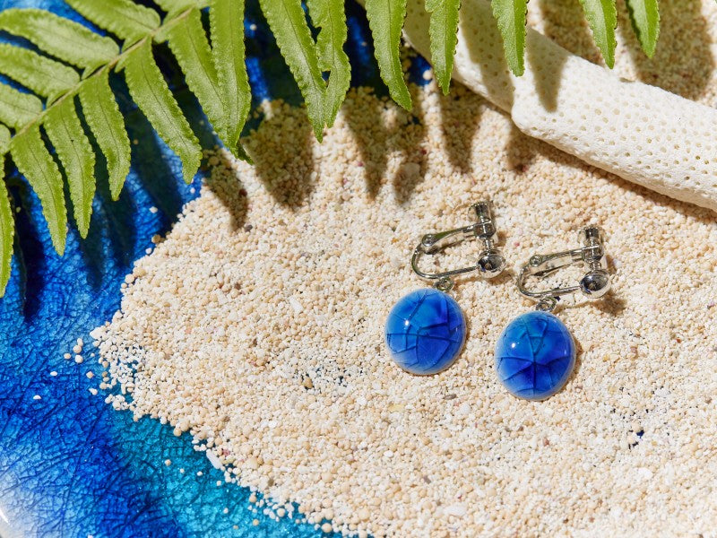 【石垣島 石垣焼窯元】イヤリング（揺れ）