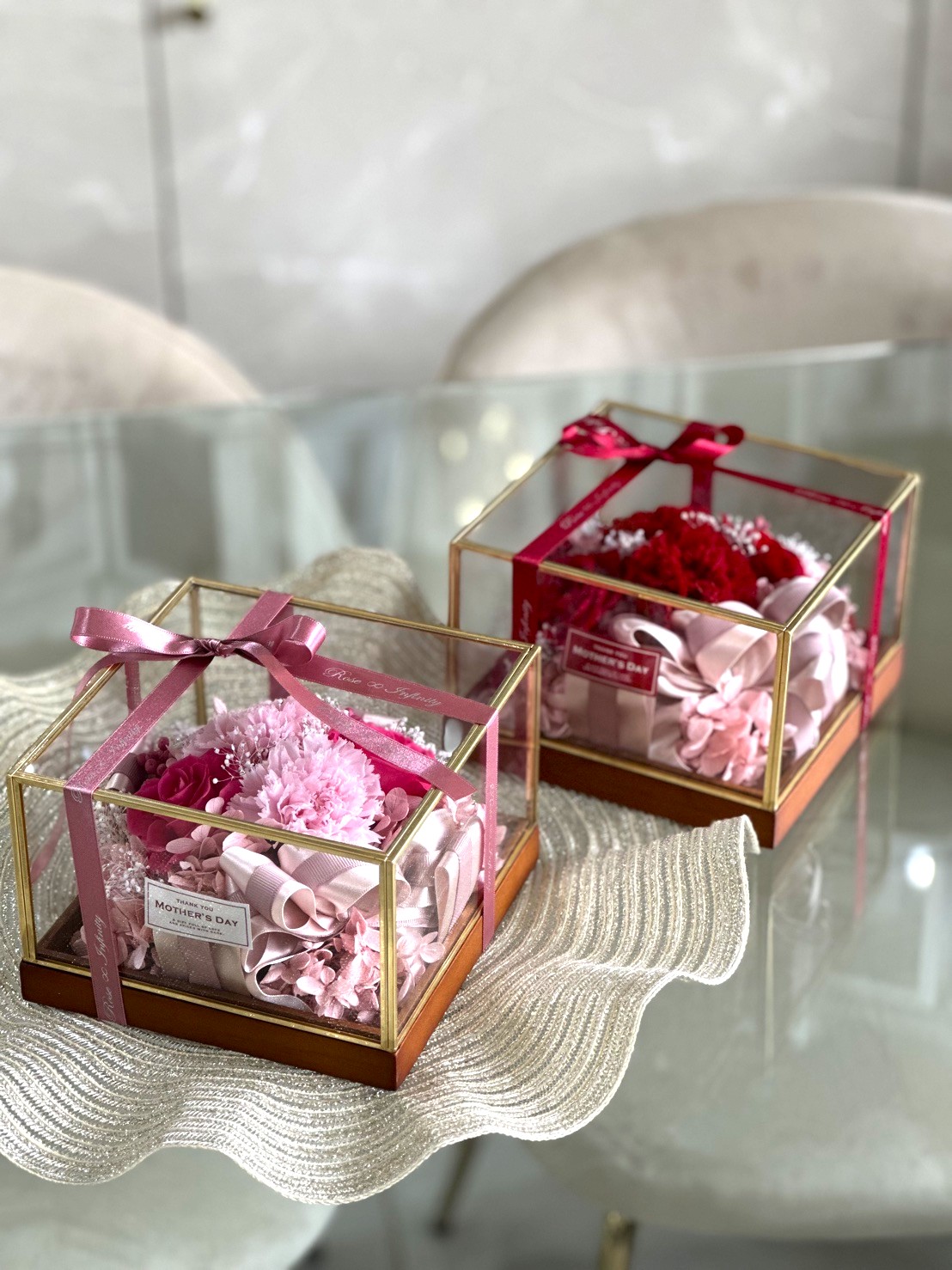 母の日限定カーネーションブラスキューブL