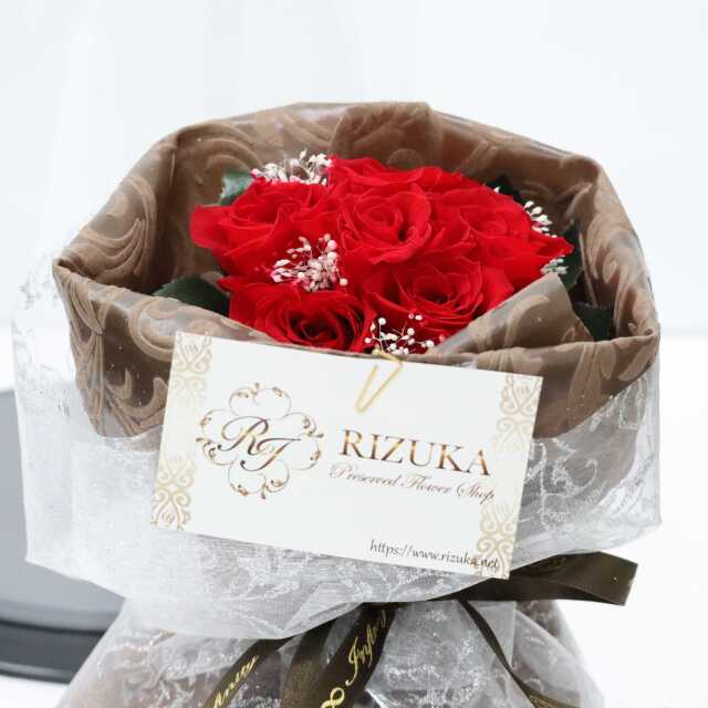 ローズm6本花束 ケース付き