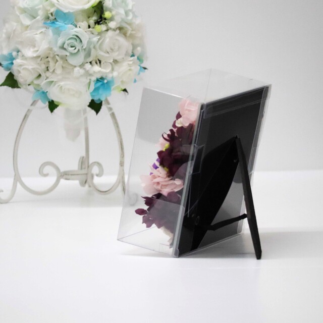 ホワイトフォトフレームM プリザーブドフラワー：カラー5色