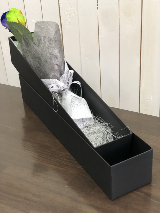 レインボープリザーブドフラワー 1本束 【茎付(アーティフィシャル