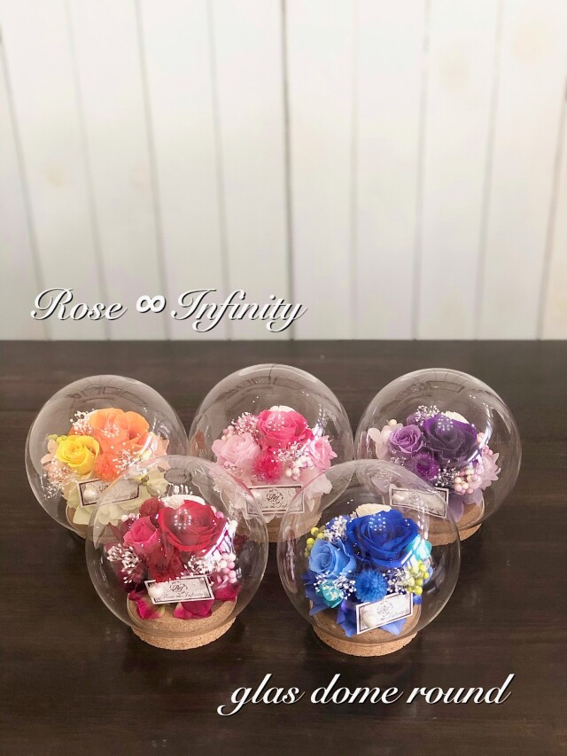 コルクガラスドーム ラウンド レッド ピンク パープル オレンジ ブルー Ri Kgr 42 001