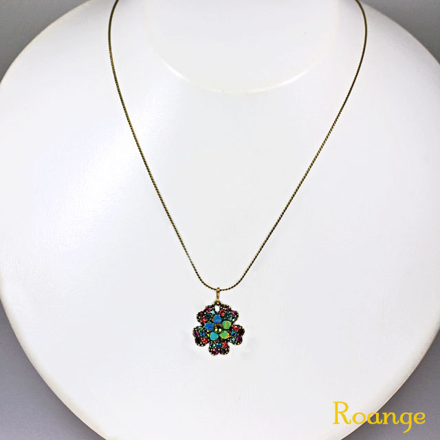 ミハエルネグリン フラワーパヴェネックレス