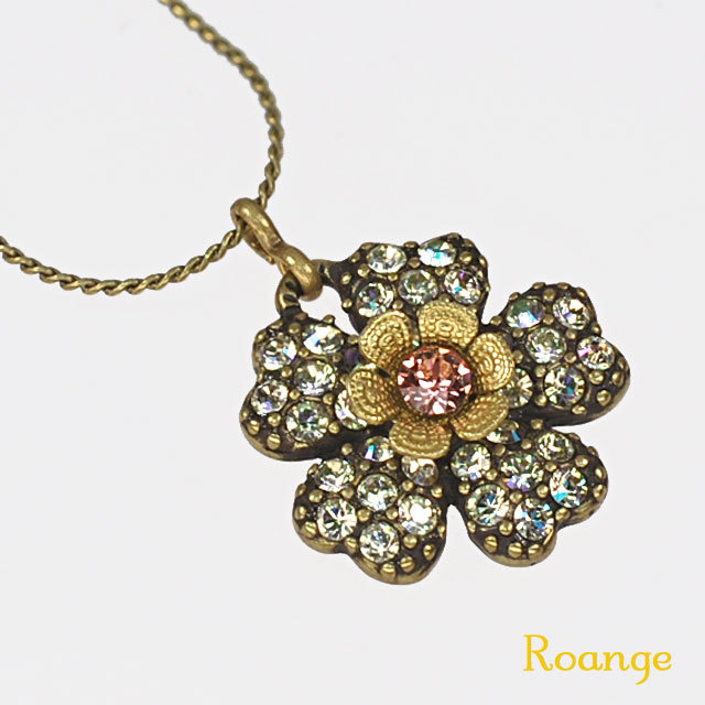 ☆ lily☆ 未使用 乳白・パープル潰れ薔薇ネックレス ミハエルネグリン ☆ lily☆ 未使用 乳白・パープル潰れ薔薇ネックレス ミハエルネグリン