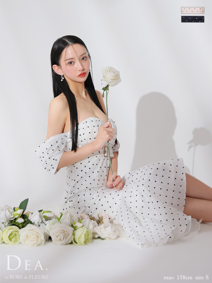 新品未着用 ぽく ROBE de FLEURS ホワイトシースドレス S
