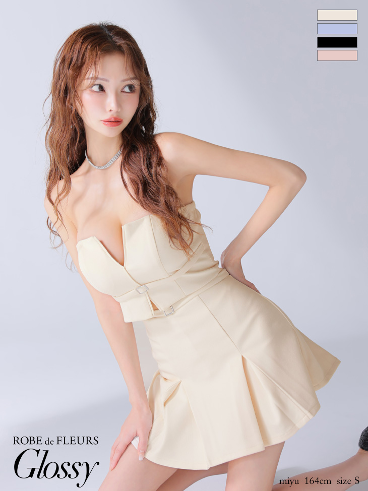 ROBE de FLEURS Glossy】完売色☆フロントジッパードレス（Glossy by  