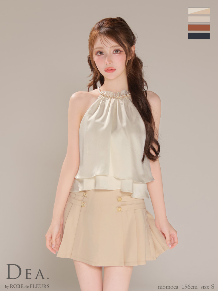 ★一部予約商品★【6月中旬頃入荷予定】【XSサイズあり】シフォンレイヤードフリルセットアップフレアミニキャバドレス(DE4216)