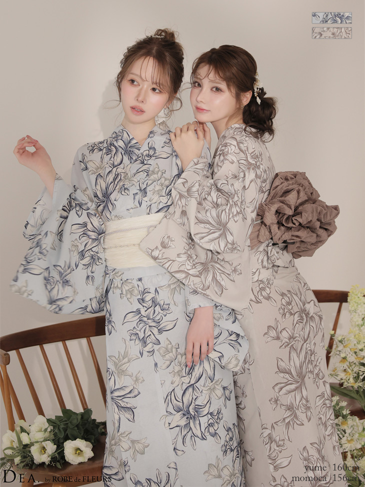 ★予約商品★【5月下旬頃入荷予定】【浴衣】DEA. by ROBE de FLEURS Classical Floral Yukata(DE4237)