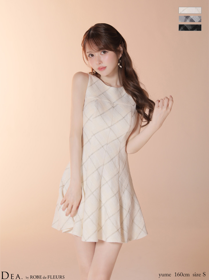 Lサイズあり】アシンメトリーフリルxバックチュールリボンキャバ