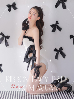 RIBBON × LACY FRILL SWIM WEAR(fm2936)【返品不可】