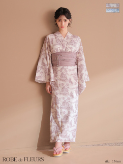 【浴衣】ROBE de FLEURS Floral print yukata　(fm3375)