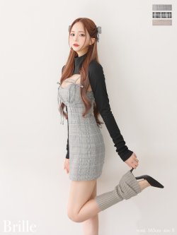 【XS～Lサイズあり】ange de  brille mini dress (brille3760)