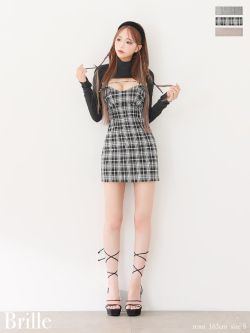 【XS～Lサイズあり】ange de  brille mini dress (brille3760)