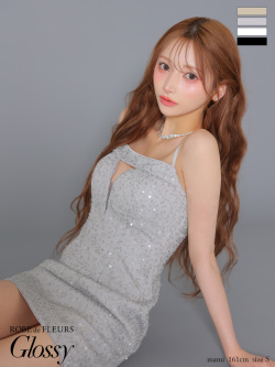 【XSサイズあり】スパンコールバストカットミニキャミキャバドレス(GL4105)