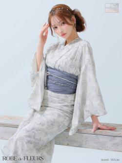 【浴衣】ROBE de FLEURS Sheer floral embroidered lace yukata　(fm4220)