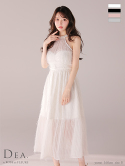 【XS～Lサイズあり】フリンジジャガードサテンロングキャバドレス(DE4318)