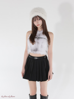 【XSサイズあり】mode fur belted setup dress(LF4632)