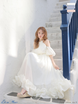 ★予約商品★【7月上旬頃入荷予定】【XS〜Lサイズあり】Puff sleeve tuck frill long dress(VC4681)