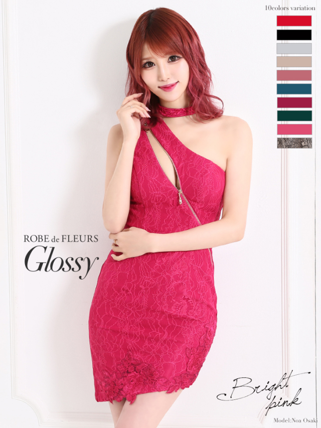 XS～Lサイズあり】ジッパー×ストレッチタイトミニキャバドレス(GL2003) 