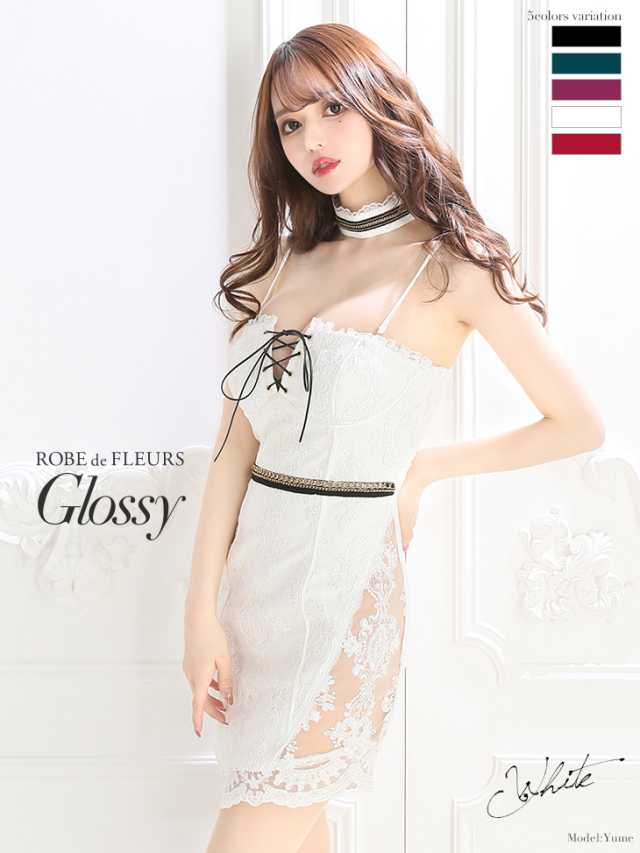 XSサイズあり】Glitter lacy dress[肩紐・チョーカー付き](GL2193A)