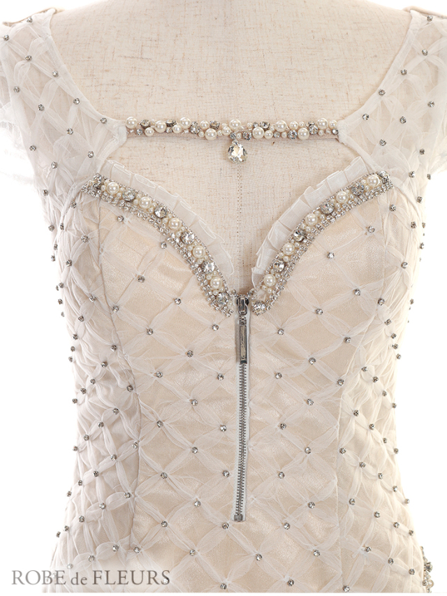 XSサイズあり】ダイヤチュールxラメサテンタイトミニキャバドレス(fm2469) 